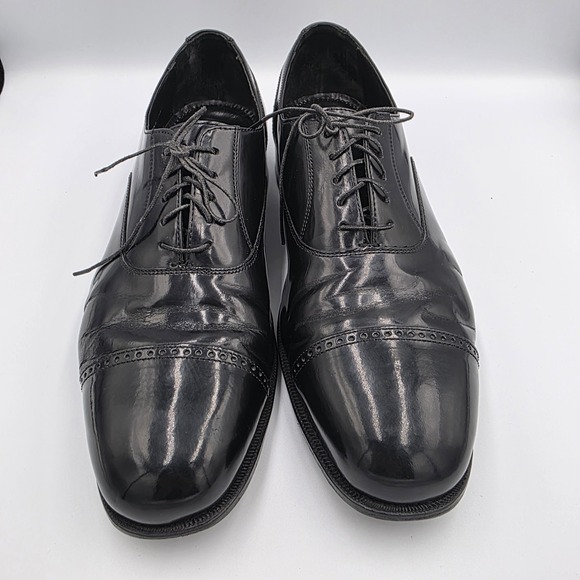 Florsheim  Leather Cap Toe Oxford Dress Shoes 17067-01 Black  Size 13 D - Picture 1 of 10